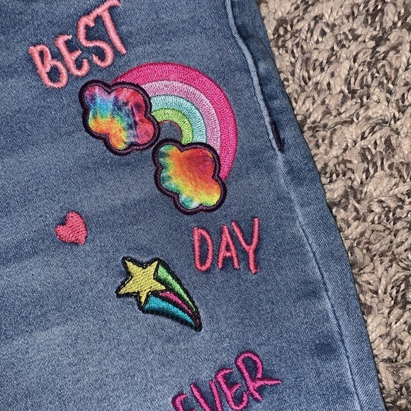 Girls embroidered wonder nation jeans size 10/12 - Picture 2 of 6